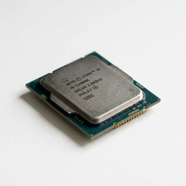 CPU（中央演算処理装置）を直感的に表したクリーンな概念図イラスト