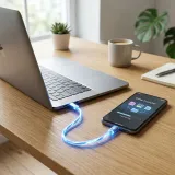 APIによるシステム連携を表したテックブログ向けの高品質なイメージ写真