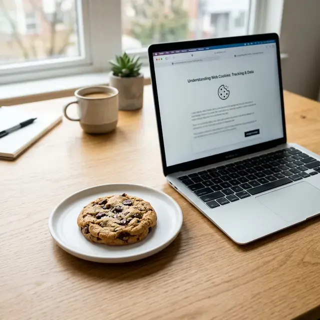 ブラウザとCookieの関係を表現した高品質な写真