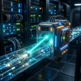 全てのアクセスを疑って検査するゼロトラストセキュリティを象徴する、データスキャンの高品質写真