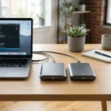 データのバックアップをイメージした外付けストレージの高品質な写真