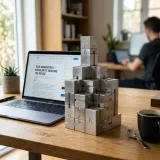 ブロックチェーンの連なりをイメージした高品質な写真