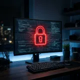 ランサムウェアによる端末ロック被害を表した高品質なイメージ写真